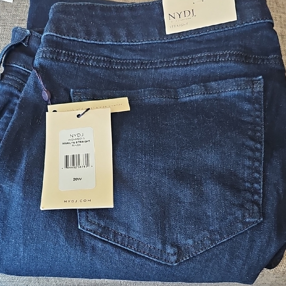 NYDJ Dark Blue Straight Leg Jeans